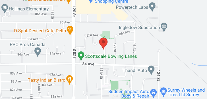 map of 8485 121A STREET